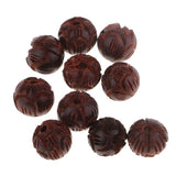 Maxbell Sandalwood Carving Lotus Round Wood Mara Beads Sapcer Beads DIY Jewelry 8mm