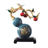 Maxbell Feng Shui Gourd Statue Crafts for Furnishing Interior Table Decoration Blue
