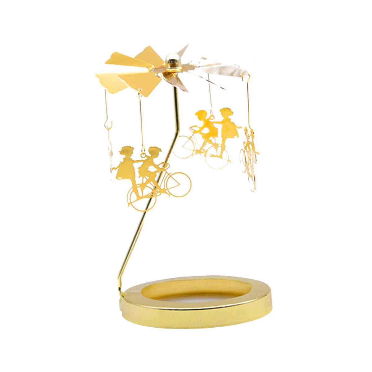 Maxbell Rotating Candle Holder Candlestick Decorative for Living Room Ornament Cycling
