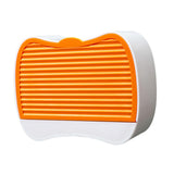 Maxbell Self Draining Soap Dish Case with Lid Wall Mount Waterproof Space Saving Orange