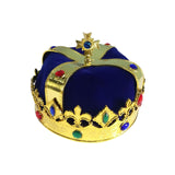Maxbell Royal King Crown Hat Theme Party Prop King Prince Crown for Prom Holiday Blue
