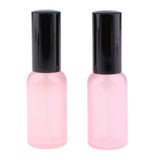 Maxbell 2pcs Empty Glass Pump Spray Bottle for Perfum Toner Amber Atomizer Pink 30ml