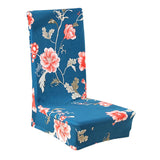 Maxbell Stretch Short Removable Dining Chair Cover Slipcover Peony-Blue