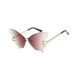 Maxbell Trendy Butterfly Shape Sunglasses Hollow Gifts Fancy Dress Eyeglasses Shades Brown