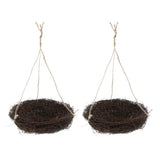 Max 2PCS Rattan Bird Nest Swinging Toy Cage Perch Stand for Parrot Budgie L