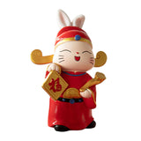 Maxbell Rabbit Statue Resin Craft Table for Anniversary Home Decorations StyleC