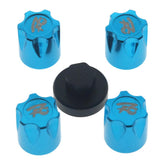Maxbell 4Pieces RC Car Rim Center Cap for 1/10 Traxxas TRX4 90046 D90 Tamiya MST blue