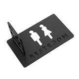 Maxbell Toilet Symbol Bathroom Sign 3D Bathroom Door Signage for Store Church Hotel