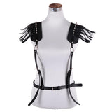 Maxbell Lady Leather Pin Buckle Tassel Suspender Waist Belt Waspie Corset Cinch 01