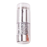 Maxbell Dual-ended White Clear Silicone Nail Stamping Stamper & Scraper Set Silver