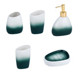 Maxbell 5x Modern Bathroom Accessories Set Soap Dish Lotion Bottle Decor for Toilet