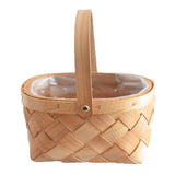 Maxbell Woven Storage Bin Eggs Candy Basket Rattan Flower Basket for Garden Party 25cmx20cmx11cm