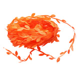 Max 20 Meters Artificial Fabric Leaf Garland Ribbon Trims DIY Crafts Orange