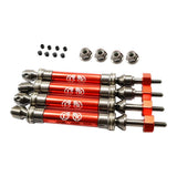 Maxbell Aluminum Front & Rear CVD Drive Shafts for 1/10 TRAXXAS SLASH 4x4 Red