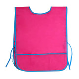 Maxbell Toddlers Weaning Feeding Apron Comfortable Art Apron for Baby Boys Girls Kids Dark Red