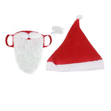 Maxbell Santa Claus Beard Cover Hat Supplies Costume for Christmas Cosplay Party