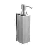 Maxbell Soap Dispenser Stainless Steel 1 Piece for Hotel Countertop Dishwashing Soap Silver Square