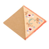 Maxbell Flower Letter Embroidery Bookmark Book Marker Clip Page Stitched Corner C Spring