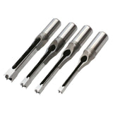 Maxbell 4Pcs Woodworking Mortising Chisel Durable Hole Drill Bit for DIY Woodworking Square Shell