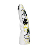 Maxbell Golf Club Head Cover Golf Wood Covers Club Protection PU Leather with Tags FW White