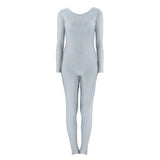 Max Adult Spandex Bodysuit Catsuit Dance Costume Stretch Unitard Gray 2XL