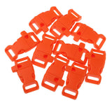 Maxbell 10 PCS Emergency Whistle Buckle for Outdoor Camping Paracord Bracelet Orange