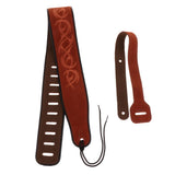 Maxbell Guitar Leather Neck Shoulder Strap Belt for Electric Acoustic Guitar Bass
