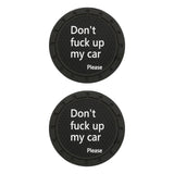 Maxbell 2x Car Cup Holder Coasters Black 2.76inch for Trucks Vehicles SUV Style D