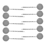 Max 10 Pieces Hairpin Hair Clips Hairpin Base Setting Cabochon Cameo Tray silver
