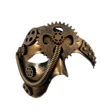 Maxbell Punk Opera Mask Retro Half Face Masquerade Mask for Musical Stage Show Party Bronze