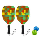 Maxbell Wooden Pickleball Set 2 Paddles & 2 Balls Outdoor Indoor Sports