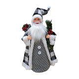 Maxbell Christmas Santa Party Favors Decoration Standing for Holiday Festival Indoor Gray