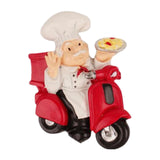 Maxbell Chef Statue Fridge Magnet Resin Creative Decoration 3D for Kitchen Maps Rider