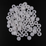 Maxbell 50pcs Furniture Decorative Cover Plastic Hinged Fold Snap Screw Caps White