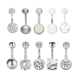 Max 10PCS Lot Body Piercing Labret Tongue Eyebrow Barbells Mix Jewelry Silver