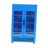 Maxbell Mini 1/12 Dollhouse Refrigerator Freezer Wooden Furniture for Kids Children Blue