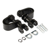 Max 1" Motorcycle Footrest Mount Clamp Engine Guard Footpeg Clips Black