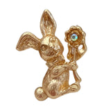 Maxbell Alloy Rabbit Brooch Breastpin Jewelry Bunny Lapel Pin for Coat Backpacks Hat StyleD