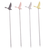Max 4pcs Stainless Steel Cocktail Signs Cocktail Picks Food Spears Bar Tools