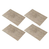 Max 4pcs Vinyl Placemats Coasters Plastic Vintage Tableware Picnic Mat Yellow