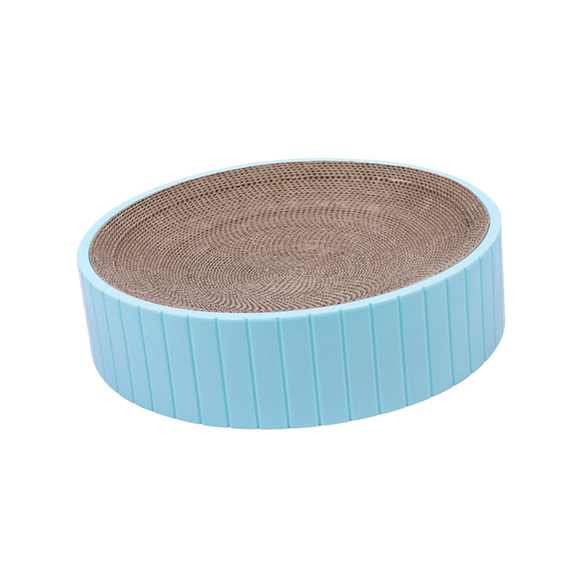 Maxbell Round Cat Scratcher Cardboard Durable Nest Furniture Protection for Kitten Blue