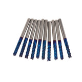 Maxbell 10PCS/Set 1/8 Inch Shank PCB CNC Drill Bits End Mill Engraving 3.175mm
