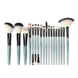 Maxbell 18 Pieces Cosmetic Brushes Set for Foundation Powder Concealer Blue-Black