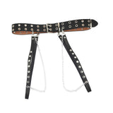 Maxbell Gothic Women Waist Chain Belt for Girls Dress Lightweight for Parties Tassel Double Row 2 Belts