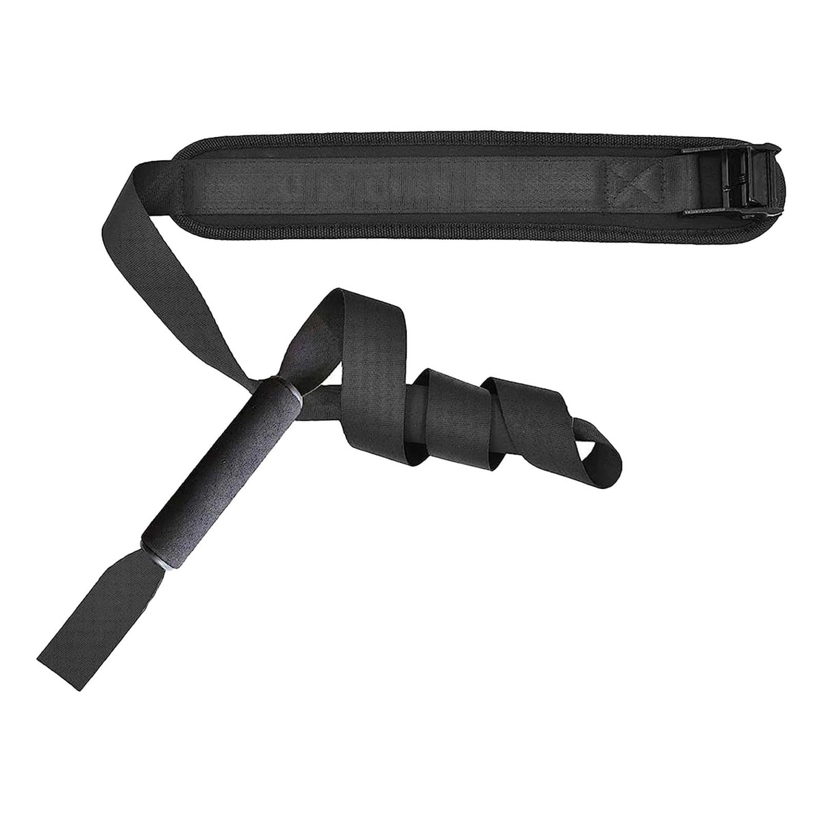 Maxbell Stretching Strap Band Leg and Foot Stretcher for Women Men Home Workouts Gym Black