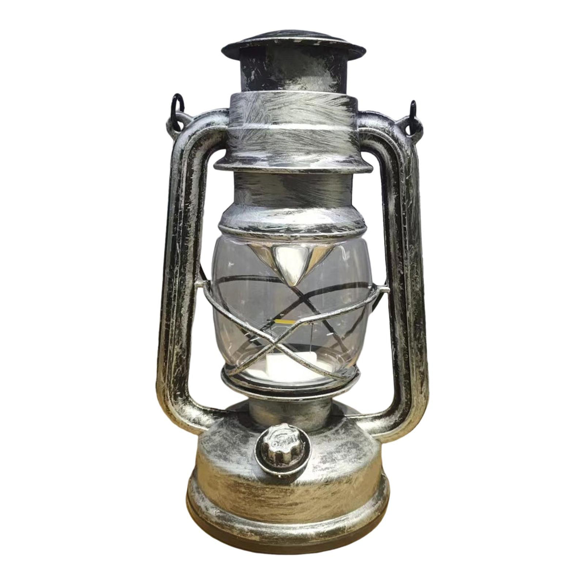 Maxbell Retro Style Oil Lantern Lamp Table Lamp Oil Lamps for Emergency Party Silver