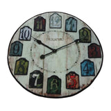 Max Thicken Tapete Vintage Wall Clock Printed Carpet Wall Clock B Style 120cm