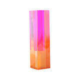 Maxbell Acrylic Flower Vase Flower Pot Stems Bunch Holder Column Plant Planters Orange Pink