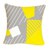 Max Gold Trimmed Square Yellow Falnnel Pillowcase 18