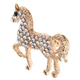 Maxbell Retro Crystal Horse Corsage Brooches Animal Pin for Women Dress Accessories